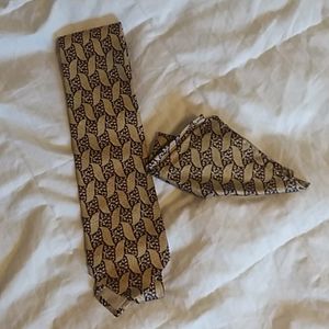 Men's Battaglia Silk Tie & Matching Handkerchief